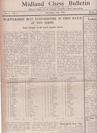 Photocopy of Wolverhampton Chess Club minutes collection archive page 30