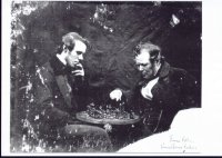 James Fellows and Samuel James Fellows playing chess c 1880